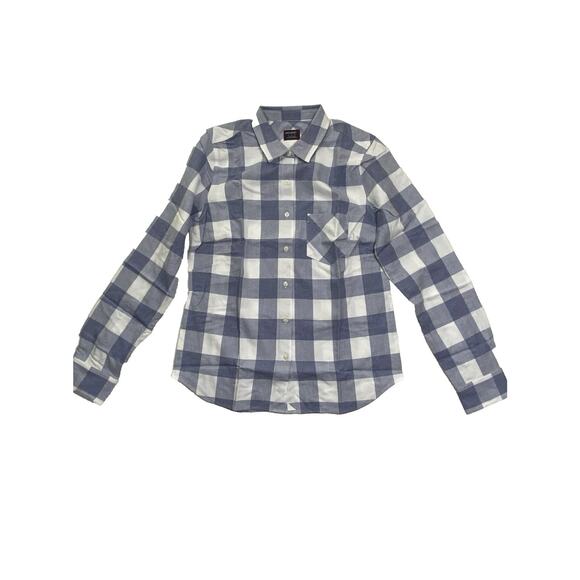 Untuckit · Womens Size 18 · Volnay Plaid Button-Up Shirt · Blue/White · New - Picture 2 of 5